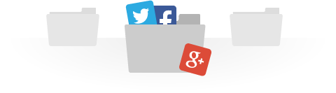 Illustration of organized content folders